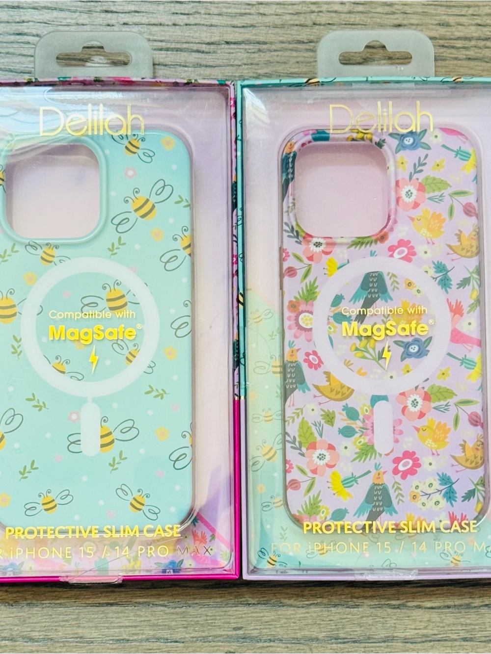 Dalilah Slim iPhone Protective Case 14/15 Pro Max Pink Used/Blue New